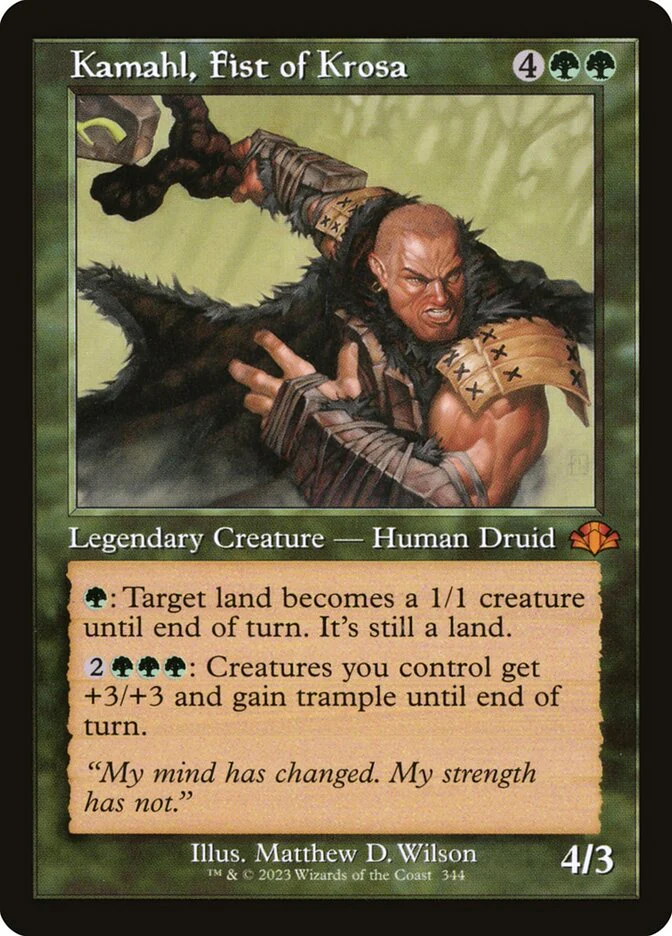 Kamahl, Fist of Krosa 344/261 (Dominaria Remastered)  - Retro Foil