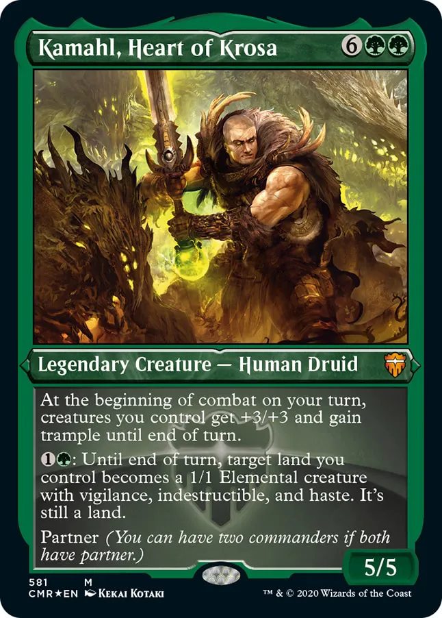 Kamahl, Heart of Krosa 581 (Commander Legends)  - Etched Foil