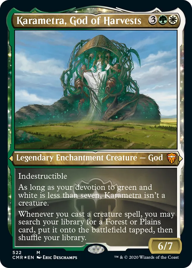 Karametra, God of Harvests 522 (Commander Legends)  - Etched Foil