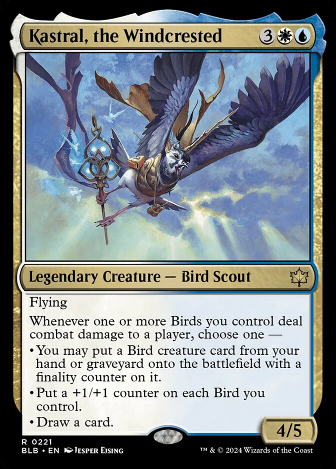 Kastral, the Windcrested 221 (Bloomburrow)  - Foil