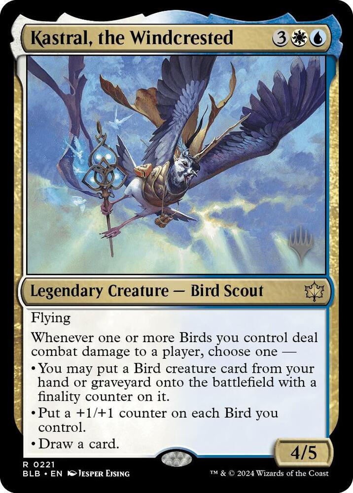 Kastral the Windcrested 221 (Promo Pack: Bloomburrow)