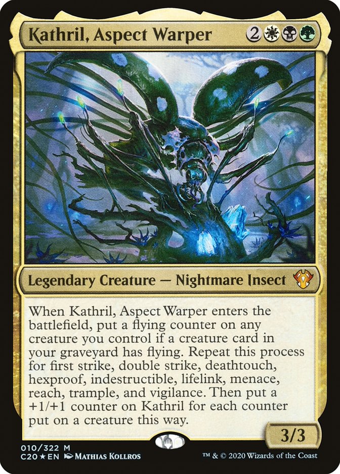 Kathril, Aspect Warper 10/322 (Commander 2020)  - Foil