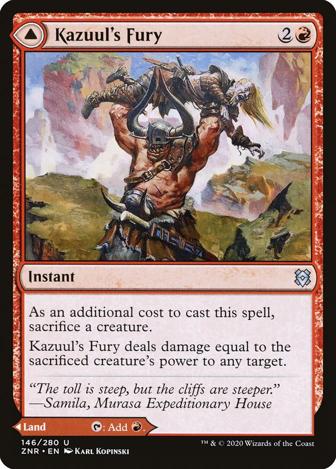 Kazuul's Fury // Kazuul's Cliffs 146/280 (Zendikar Rising)