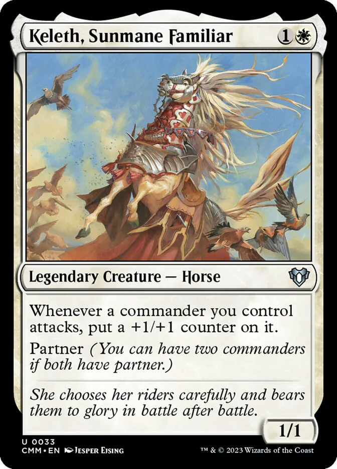 Keleth, Sunmane Familiar 33/451 (Commander Masters)