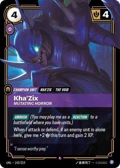 Kha'Zix - Mutating Horror 143/219 (Unleashed) - Foil