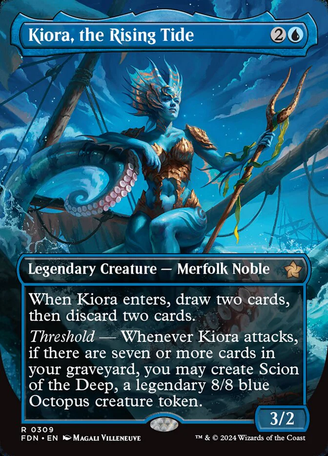 Kiora, the Rising Tide 309 (Foundations)  - Borderless Foil