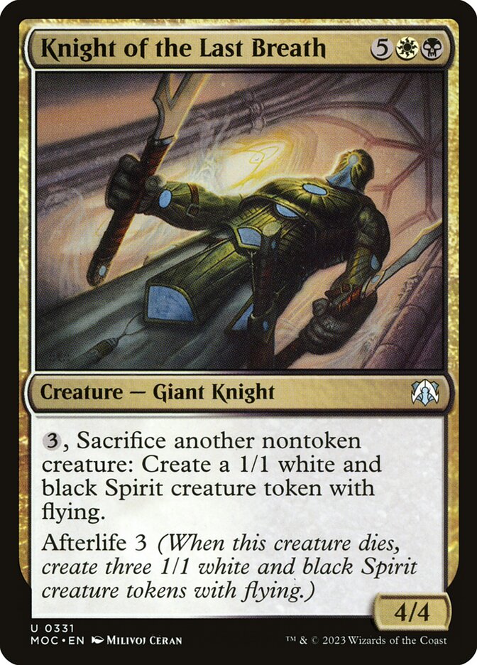 Knight of the Last Breath 331 (Commander: March of the Machine)