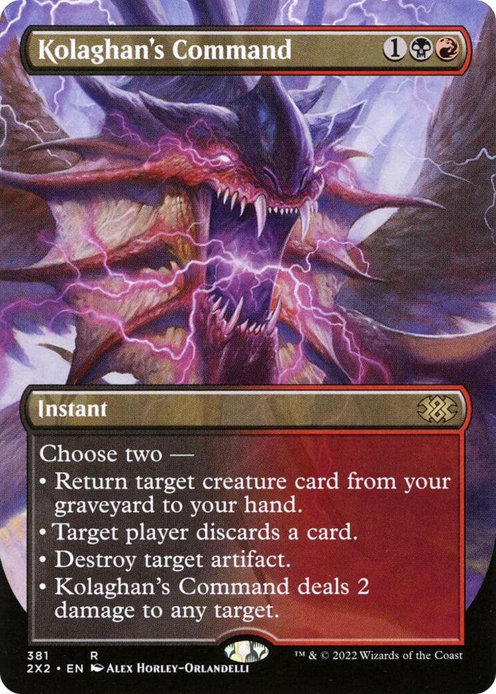 Kolaghans Command Borderless 381/331 (Double Masters 2022)  - Foil