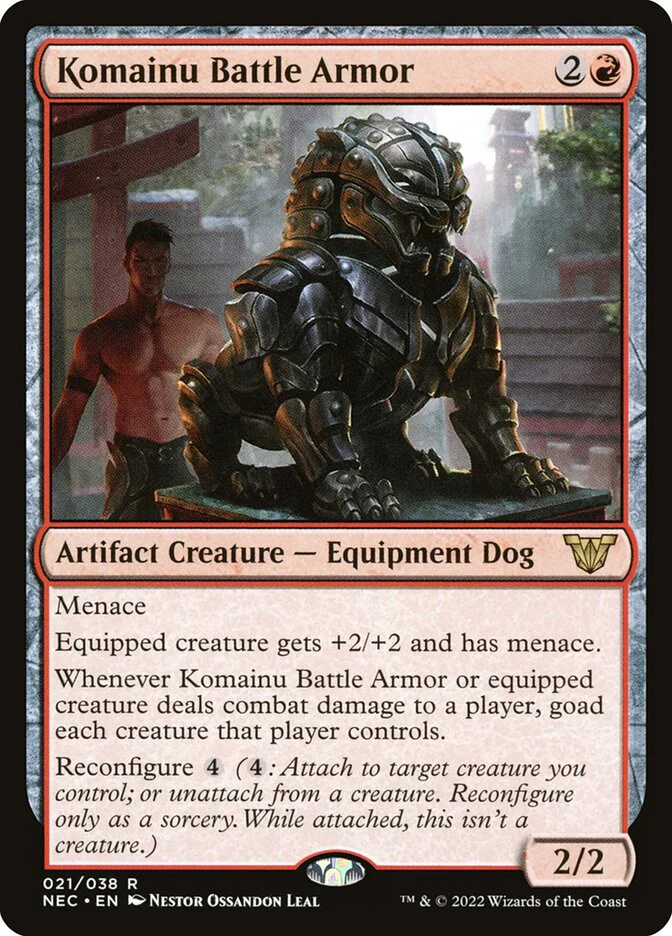 Komainu Battle Armor 21/38 (Commander: Kamigawa: Neon Dynasty)