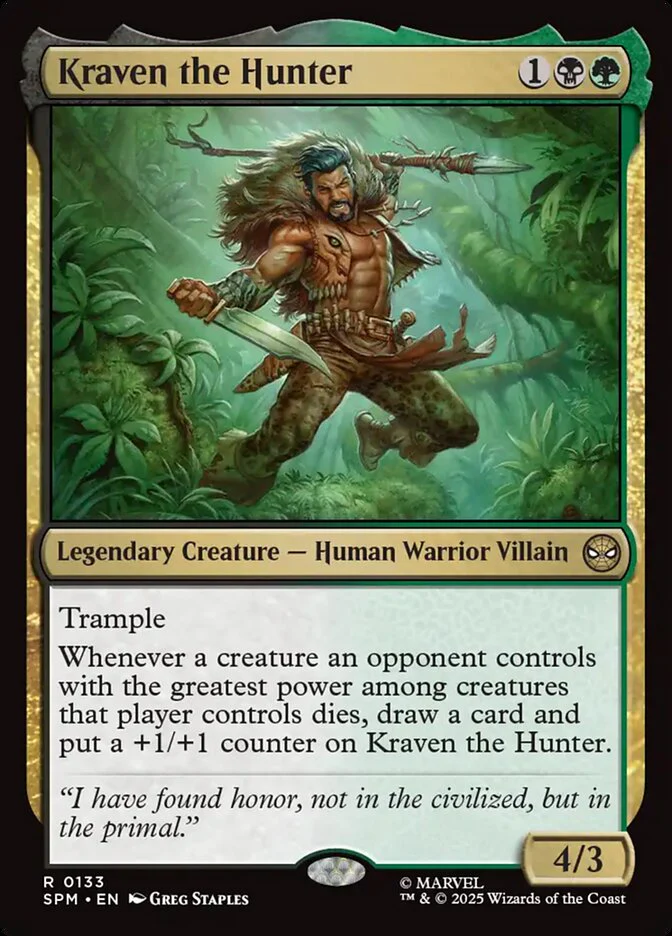 Kraven the Hunter 133/198 (Marvel's Spider-Man)  - Foil