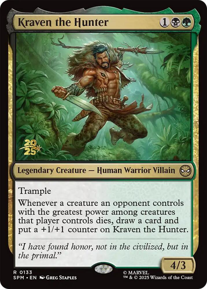Kraven the Hunter 133s/73 (Prerelease Cards)  - Foil