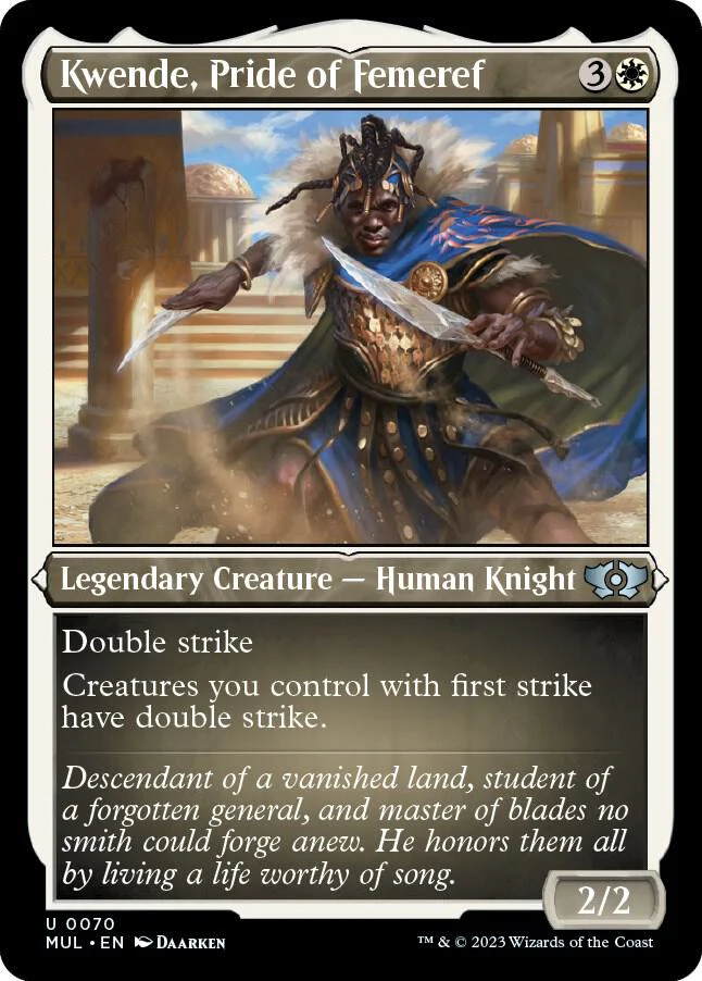 Kwende, Pride of Femeref 70/65 (March of the Machine: Multiverse Legends)  - Etched Foil