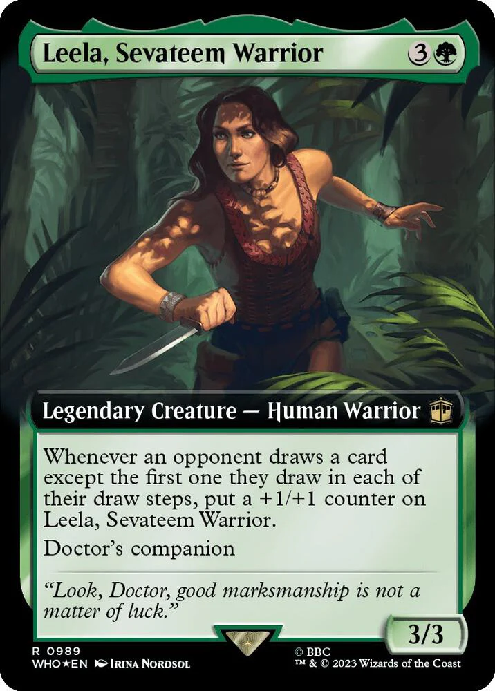 Leela, Sevateem Warrior 989/331 (Universes Beyond: Doctor Who)  - Extended Art Surge Foil