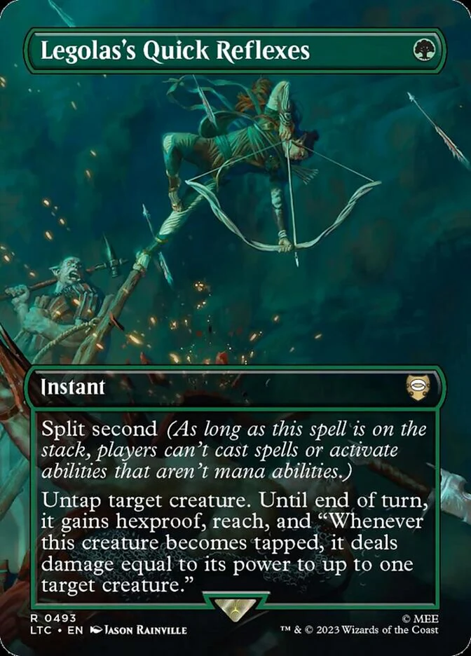 Legolas's Quick Reflexes 493/347 (Commander: The Lord of the Rings: Tales of Middle-earth)  - Borderless Foil