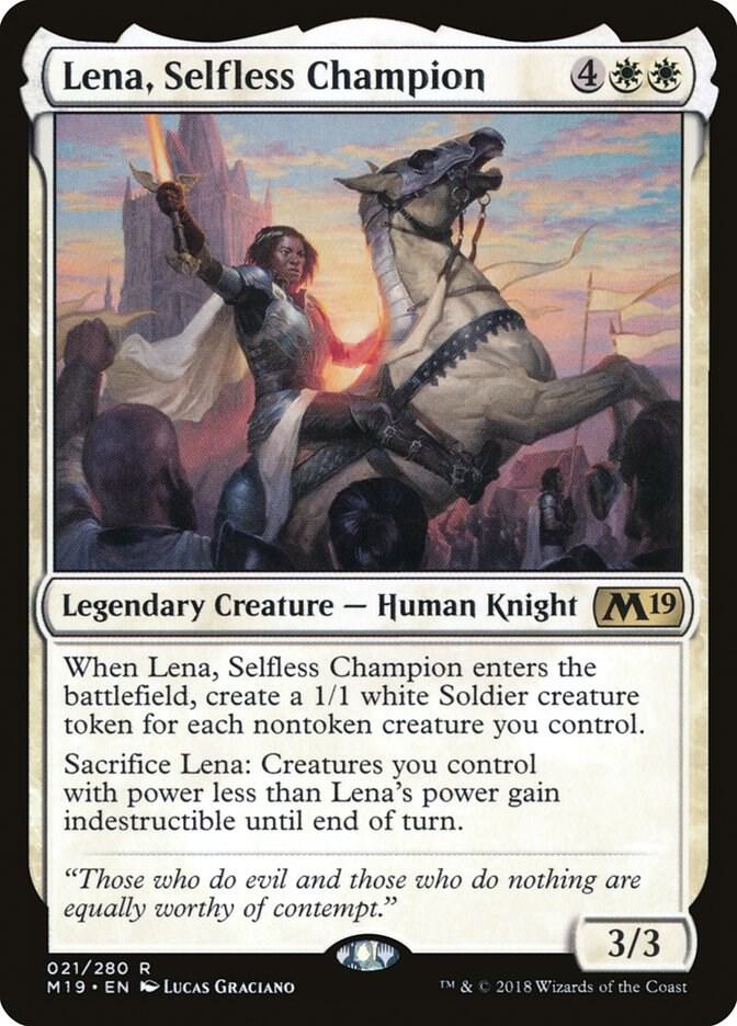Lena, Selfless Champion 21/280 (Core Set 2019)  - Foil