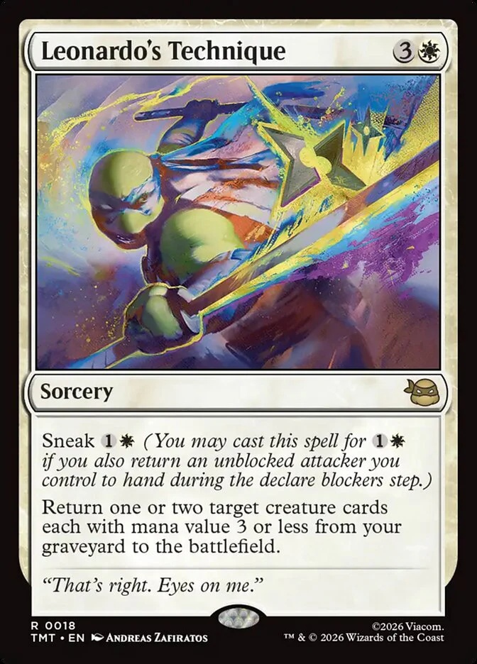 Leonardo's Technique 18/190 (Teenage Mutant Ninja Turtles)  - Foil