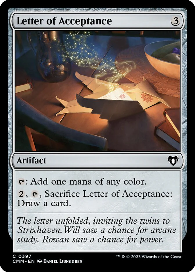 Letter of Acceptance 397/451 (Commander Masters)  - Foil