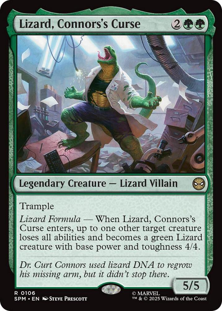 Lizard, Connors's Curse 106/198 (Marvel's Spider-Man)  - Foil
