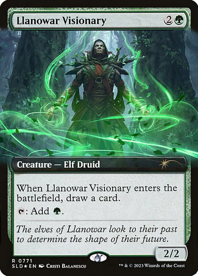 Llanowar Visionary 771/1 (Secret Lair Drop Series)  - Extended Art Foil