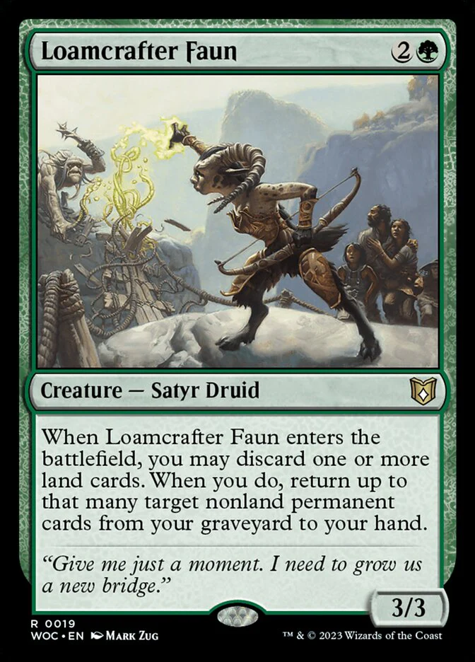 Loamcrafter Faun 19/173 (Commander: Wilds of Eldraine)