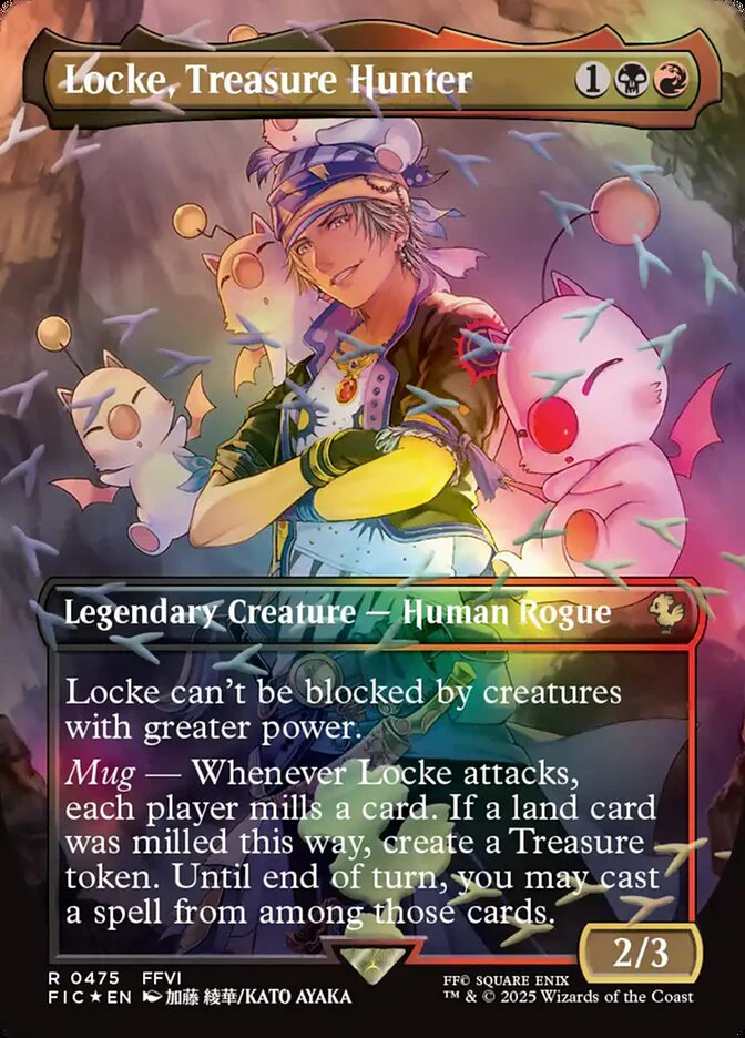 Locke, Treasure Hunter 475/100 (Commander: FINAL FANTASY) - Borderless Chocobo Track Foil