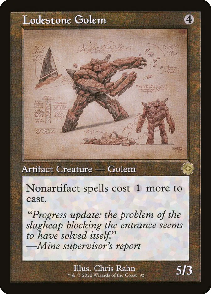 Lodestone Golem 92/63 (The Brothers' War: Retro Frame Artifacts) - Foil