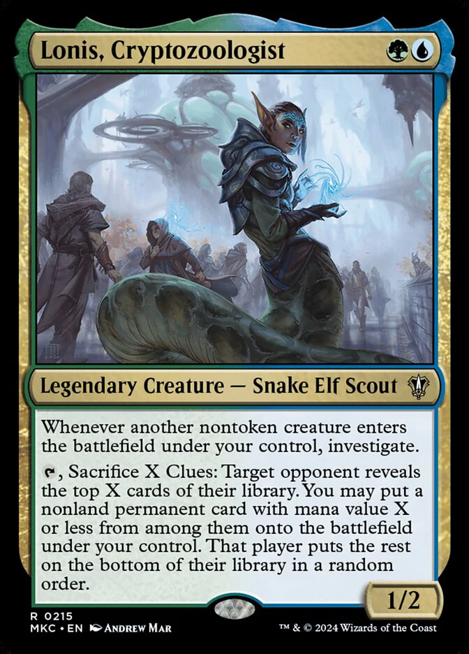 Lonis, Cryptozoologist 215/311 (Commander: Murders at Karlov Manor)