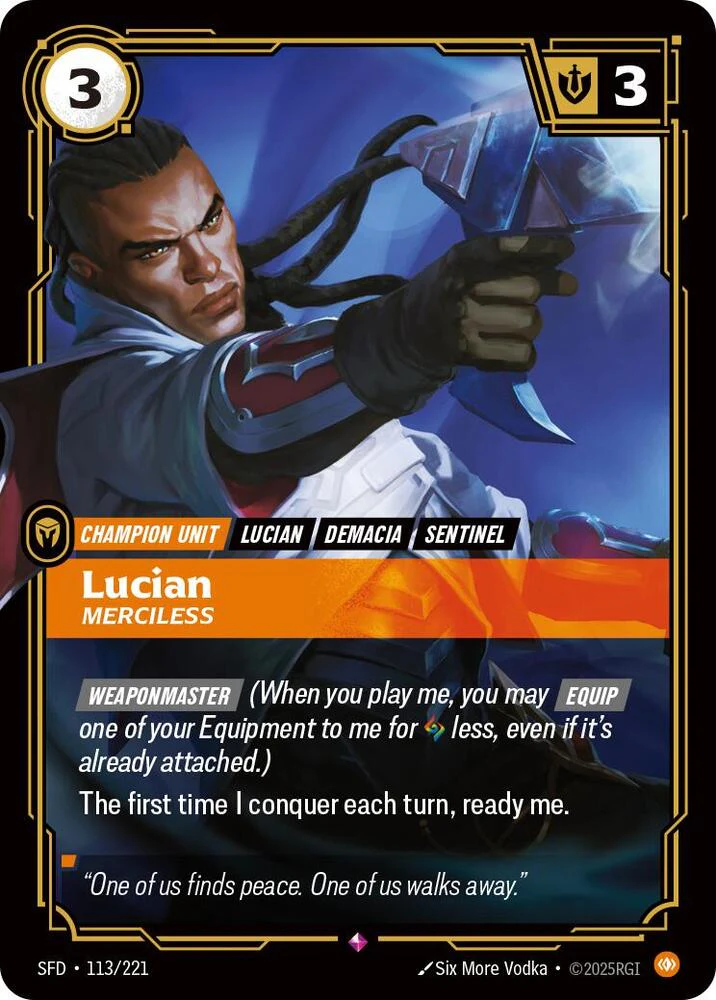 Lucian - Merciless 113/221 (Spiritforged)  - Foil