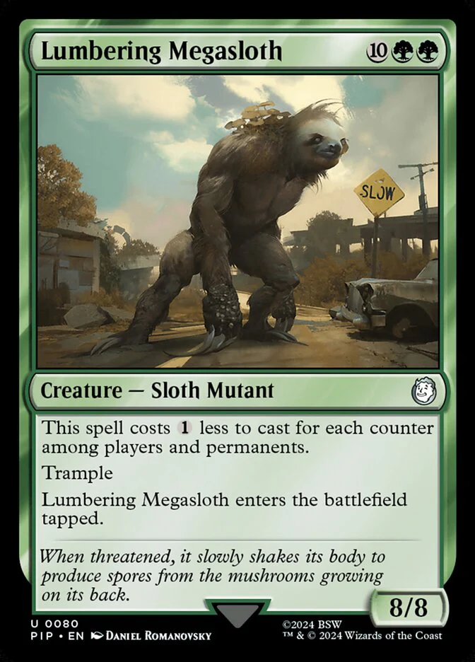 Lumbering Megasloth 80/326 (Universes Beyond: Fallout)
