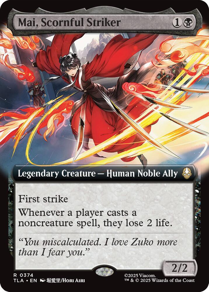 Mai Scornful Striker Extended Art (Dupe) 374 (Avatar: The Last Airbender)  - Foil