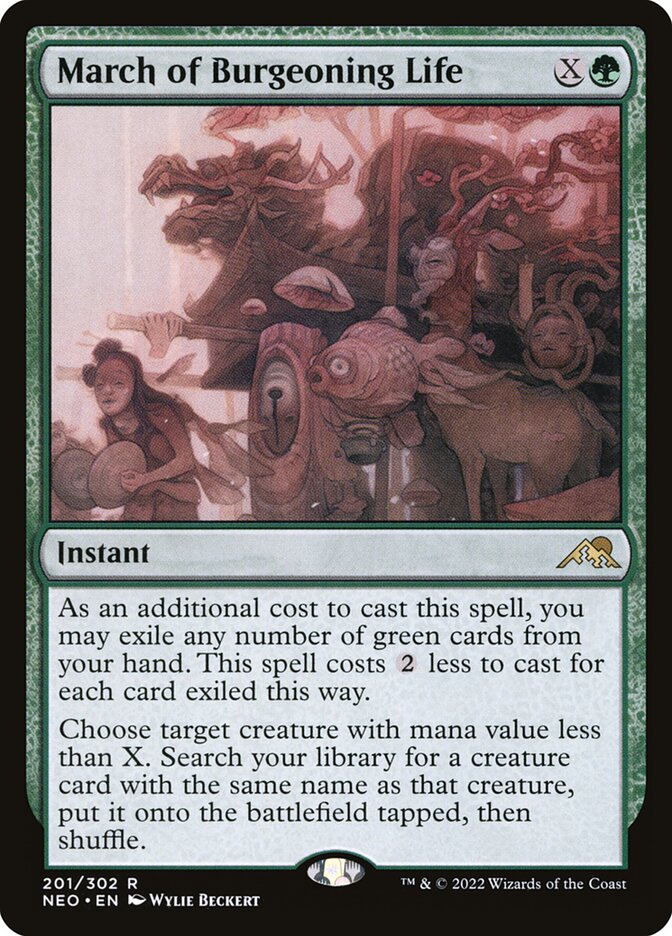 March of Burgeoning Life 201/302 (Kamigawa: Neon Dynasty)