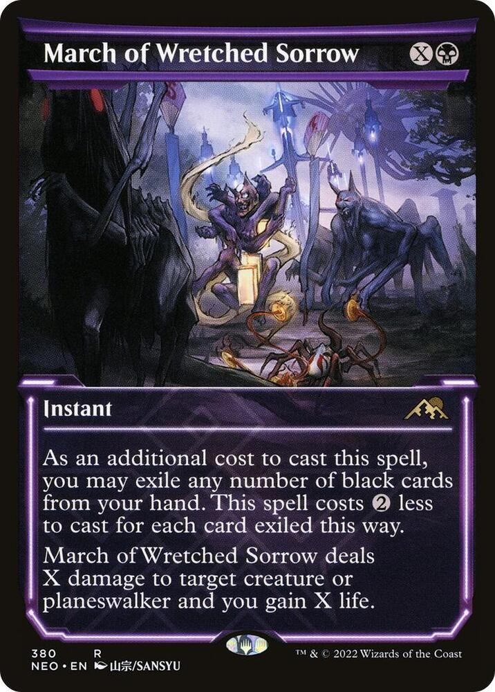 March of Wretched Sorrow 380/302 (Kamigawa: Neon Dynasty)  - Showcase Foil