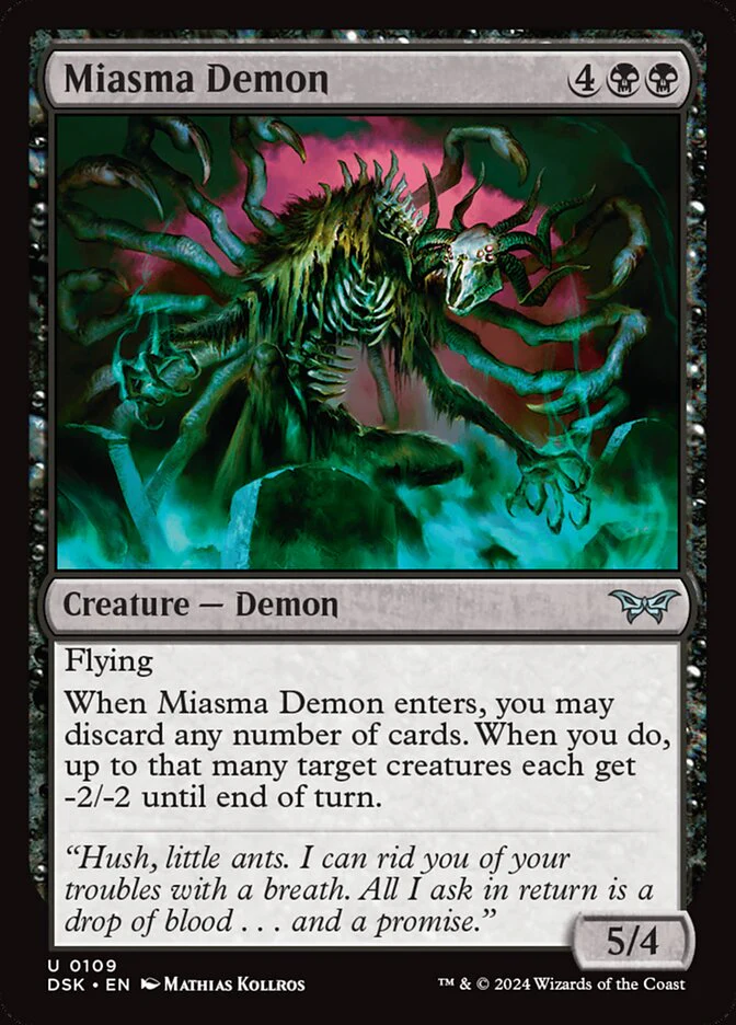 Miasma Demon 109 (Duskmourn: House of Horror)  - Foil