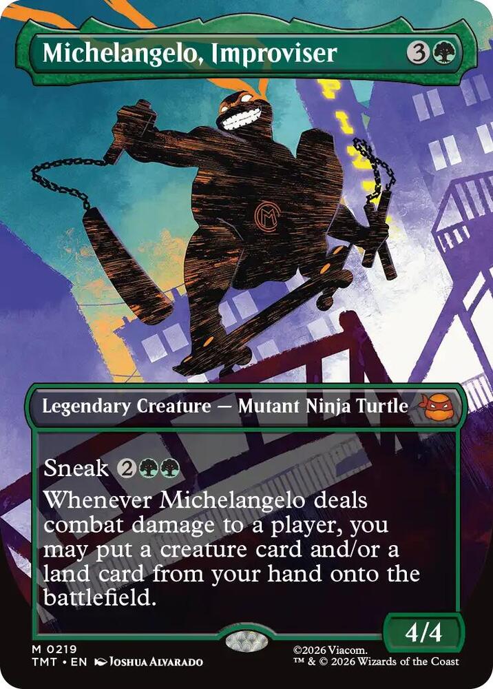 Michelangelo Improviser Borderless (Dupe) 219 (Teenage Mutant Ninja Turtles)