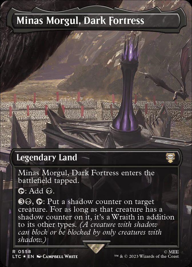 Minas Morgul Dark Fortress Borderless Surge Foil 558 (Commander: The Lord of the Rings: Tales of Middle-earth)  - Borderless Surge  Foil