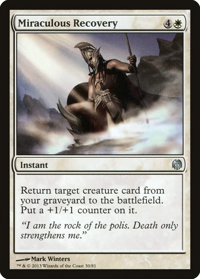 Miraculous Recovery 30/81 (Duel Decks: Heroes vs. Monsters)
