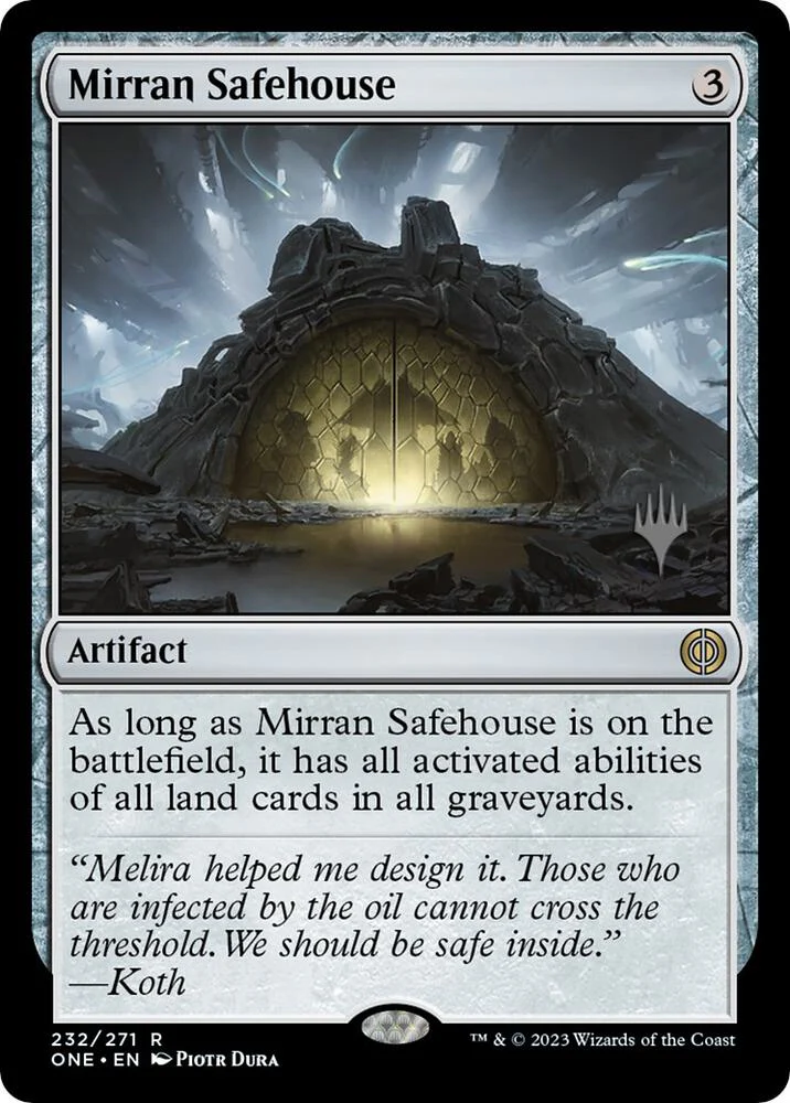 Mirran Safehouse 232p/160 (Promo Pack: Phyrexia: All Will Be One)