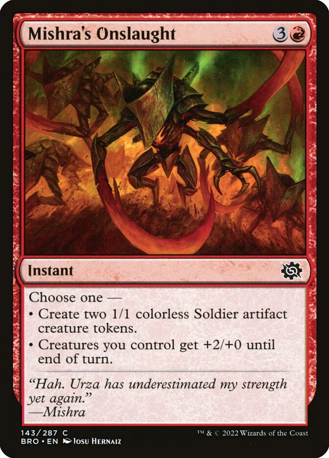 Mishra's Onslaught 143/287 (The Brothers' War)  - Foil