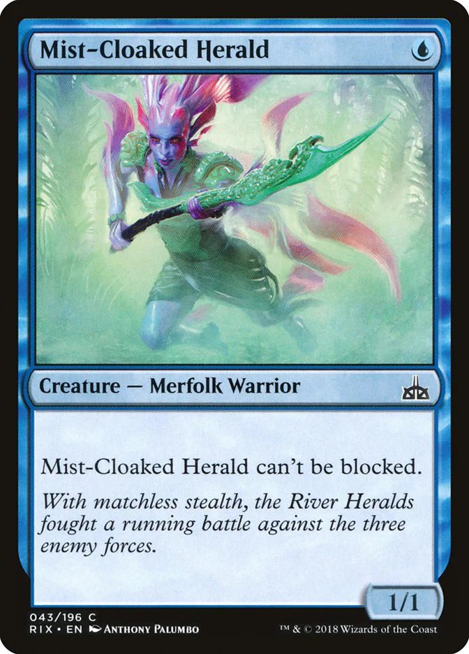 Mist-Cloaked Herald 43/169 (Rivals of Ixalan)  - Foil