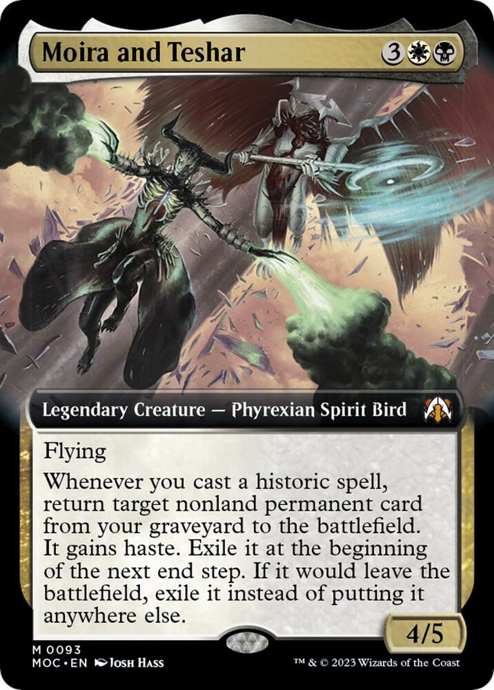 Moira and Teshar 93/444 (Commander: March of the Machine)  - Extended Art Foil