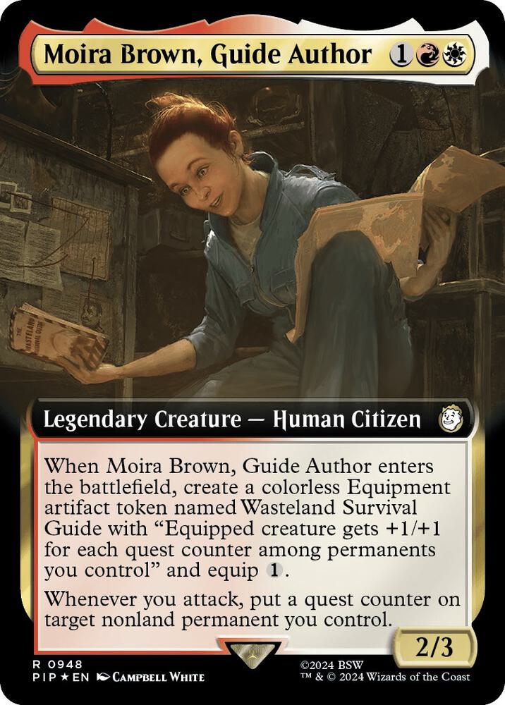 Moira Brown, Guide Author 948/326 (Universes Beyond: Fallout)  - Extended Art Surge Foil