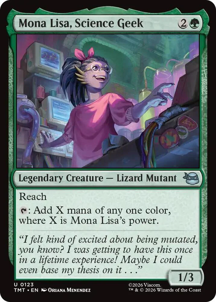 Mona Lisa, Science Geek 123/190 (Teenage Mutant Ninja Turtles)