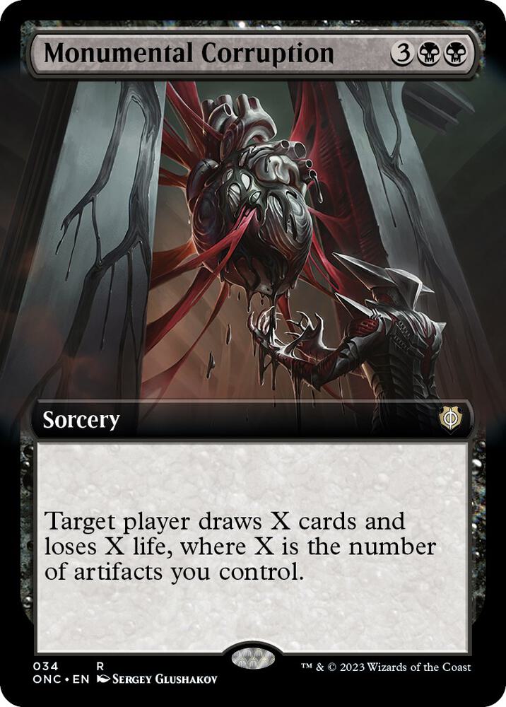 Monumental Corruption 34/28 (Commander: Phyrexia: All Will Be One)  - Extended Art Foil