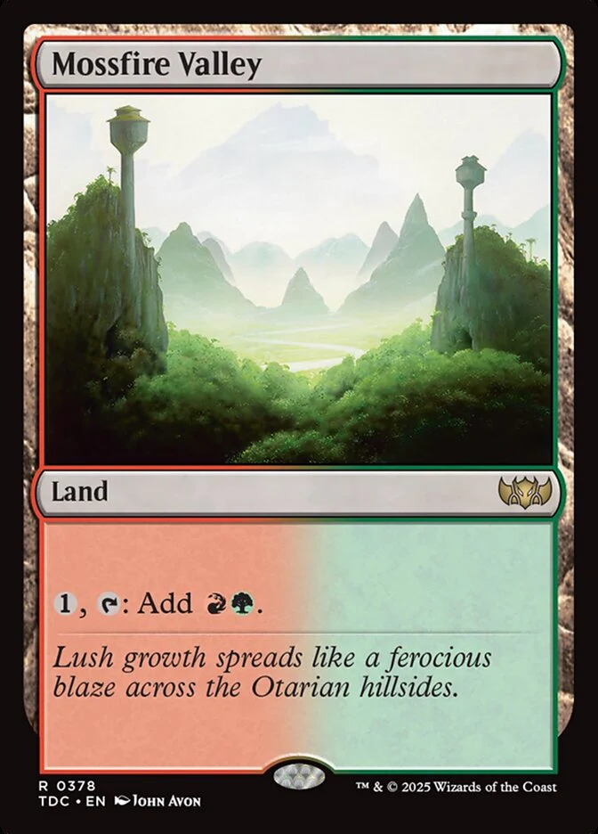 Mossfire Valley 378/413 (Commander: Tarkir: Dragonstorm)