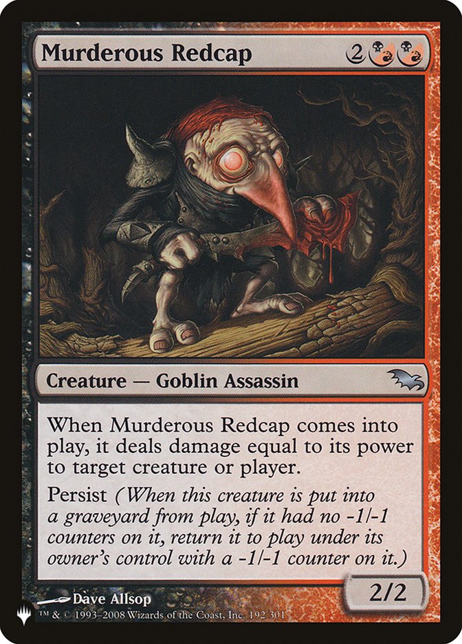 Murderous Redcap SHM-192/5075 (The List Reprints)