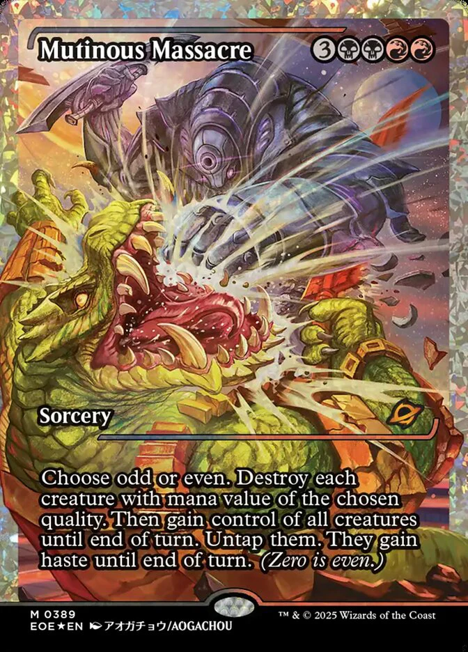 Mutinous Massacre 389/276 (Edge of Eternities)  - Showcase Fracture Foil