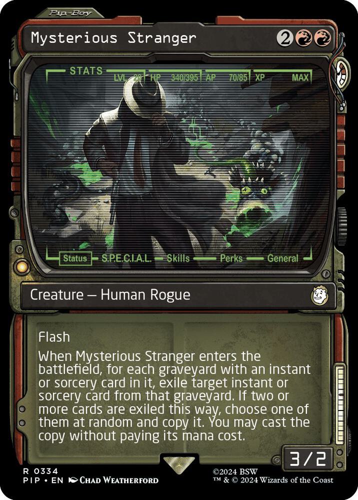 Mysterious Stranger 334/326 (Universes Beyond: Fallout)  - Showcase Foil