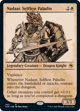 Nadaar Selfless Paladin Showcase 303/281 (Adventures in the Forgotten Realms)  - Foil