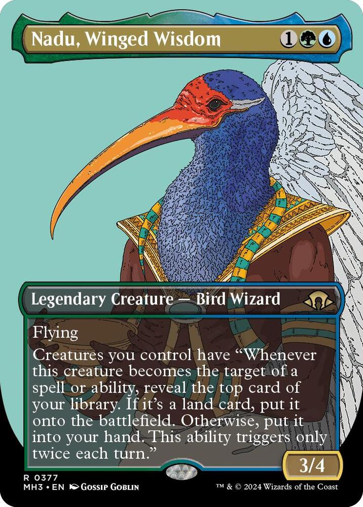 Nadu, Winged Wisdom 377 (Modern Horizons 3)  - Borderless Foil