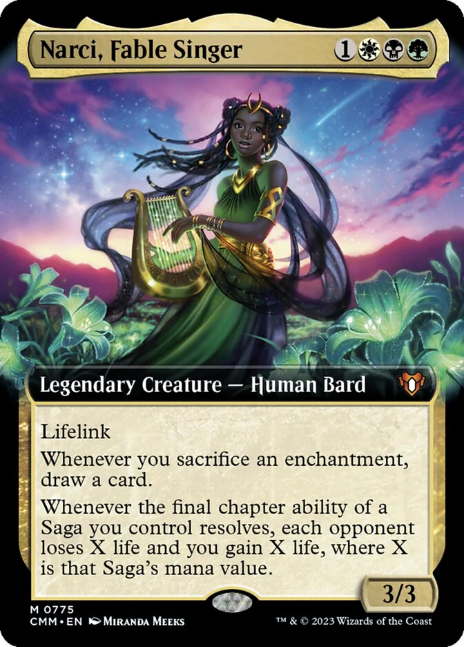 Narci, Fable Singer 775/451 (Commander Masters) - Extended Art Foil